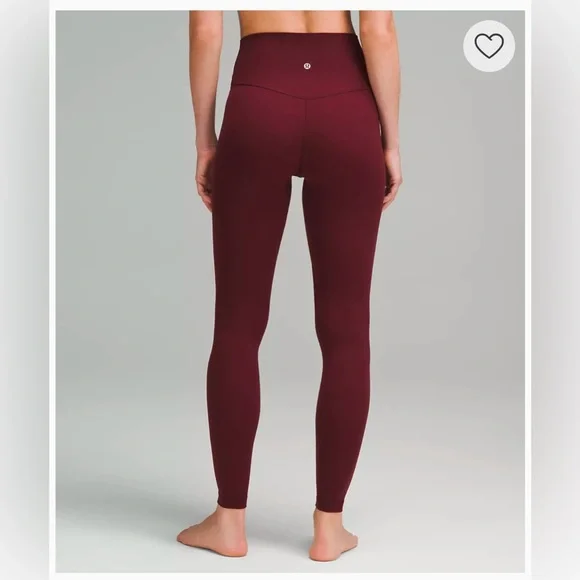 Lululemon Athletica Burgundy Leggings - Picture 2 of 6